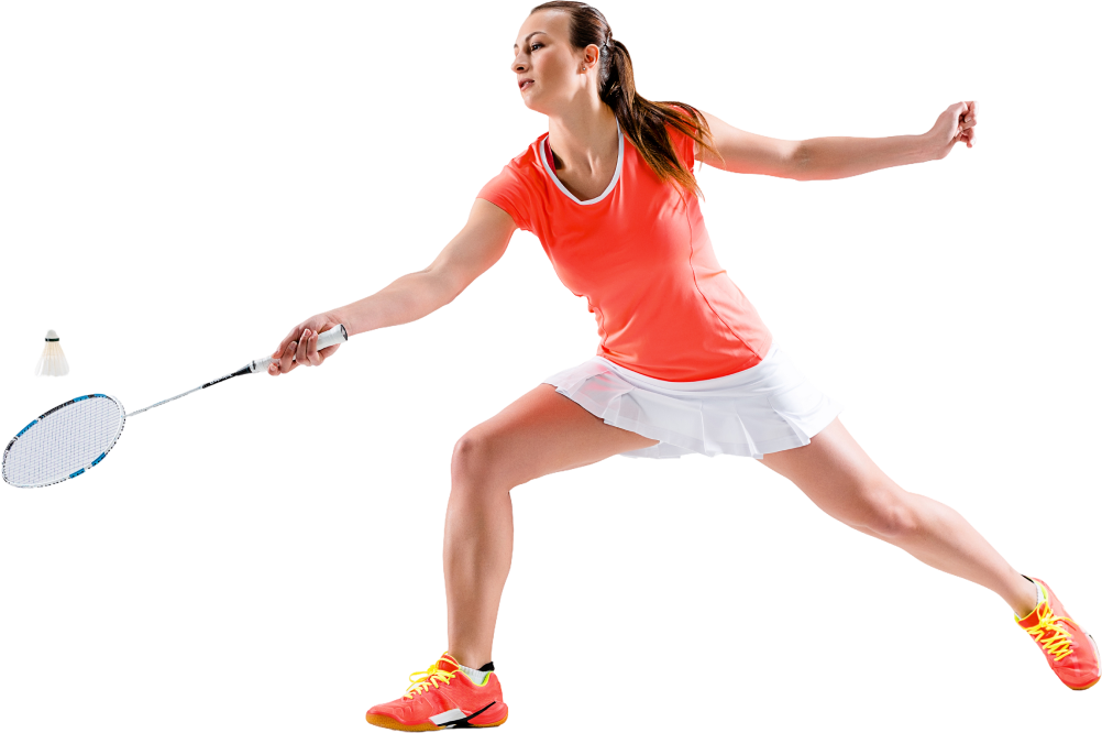 Joueur de badminton en compétition